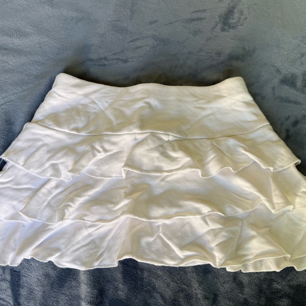 Forever 21 Cream Layered Mini Skirt